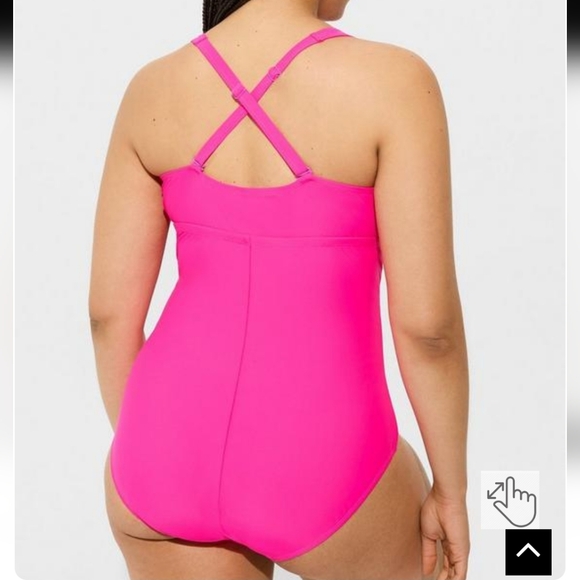 You Di An. Women's One Piece Swimsuit. Fuschia. Size 4X. NWT. - Picture 3 of 10